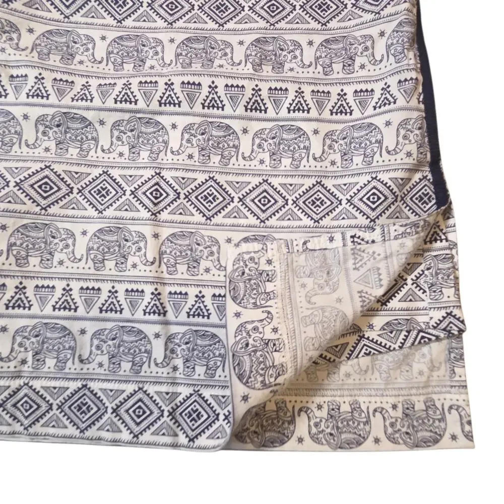 Golftini Elephant Skort sz 10 White, Navy Blue All-Over Print, Pockets, Side Zip